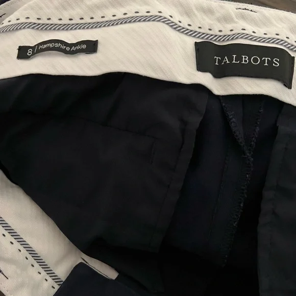Talbots Blue Hampshire Ankle Pants, Size 8 - Picture 7 of 8